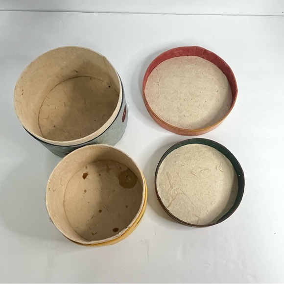 jim shore round cardboard hat boxes with lids folk art quilt pattern - Picture 7 of 10